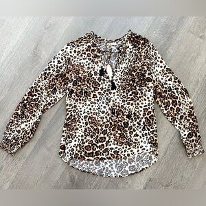 Lovestitch Leopard Print Bohemian Blouse